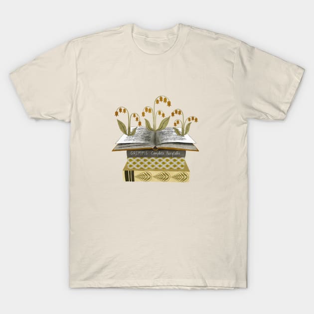 floral books I T-Shirt by annyamarttinen